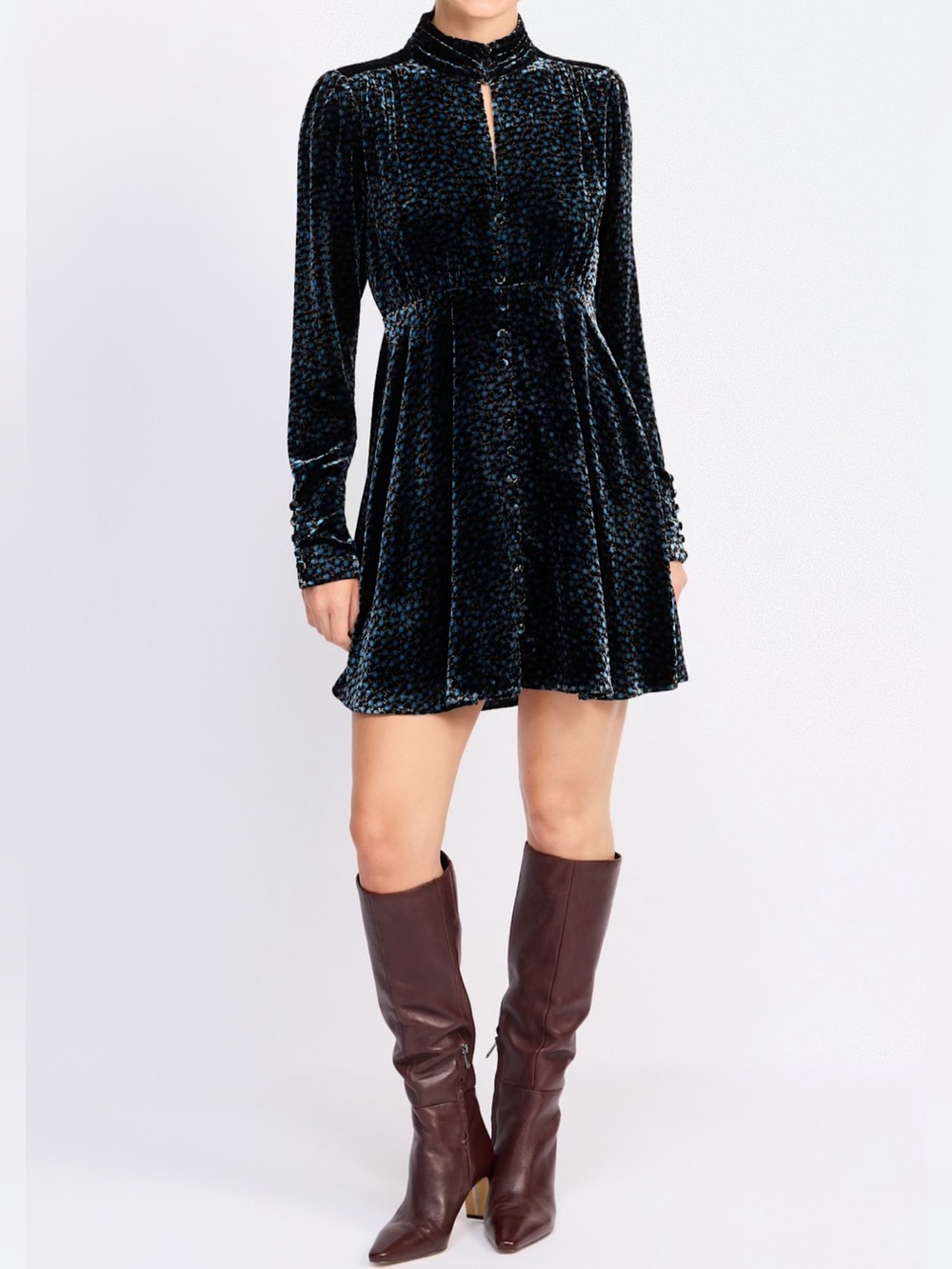 Lulus Lila Long Sleeve Button Front
Mini Dress NWT
